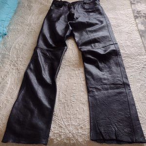 Black leather pants, Size 36